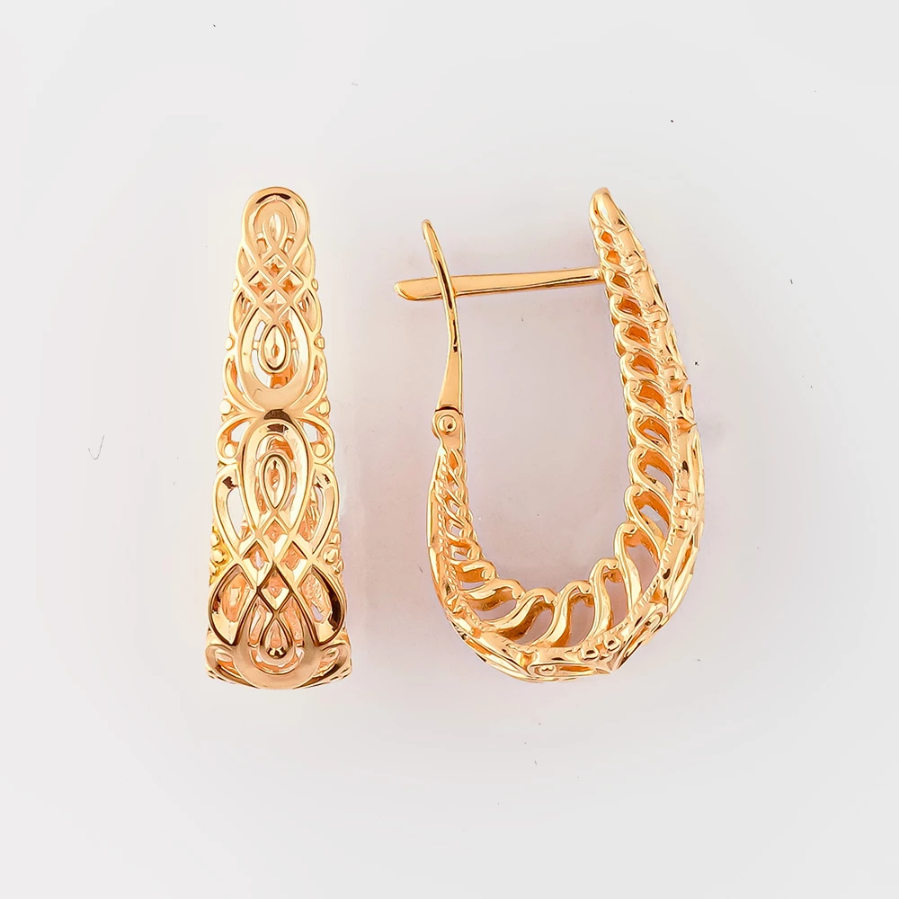 Серьги из красного золота 585 пробы