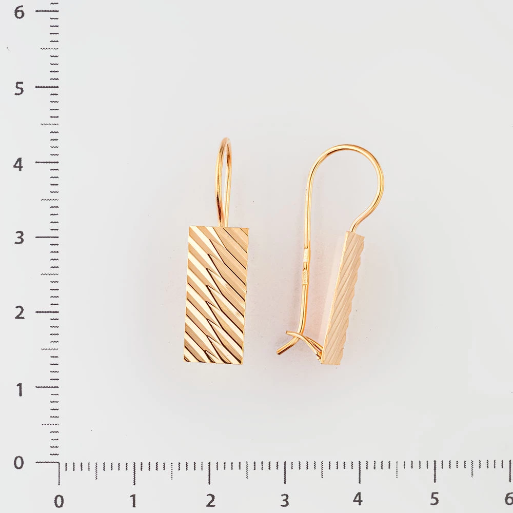 Серьги из красного золота 585 пробы