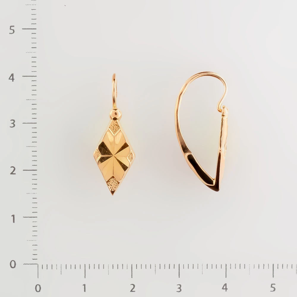 Серьги из красного золота 583 пробы