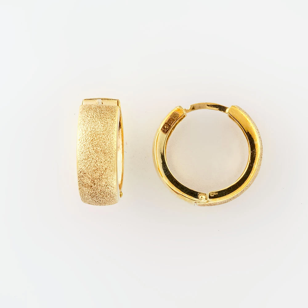 Серьги конго из желтого золота 585 пробы