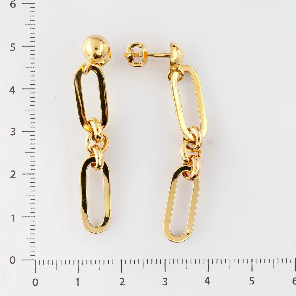 Серьги из желтого золота 585 пробы