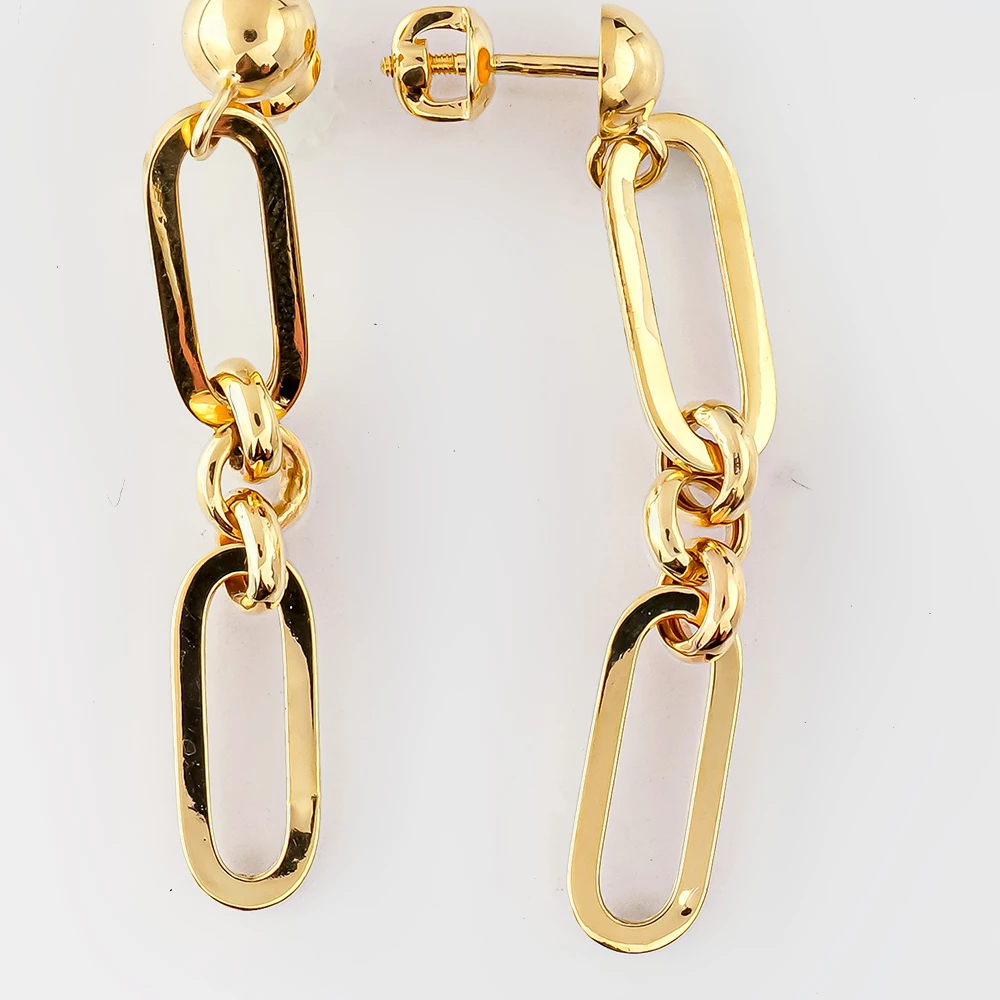 Серьги из желтого золота 585 пробы