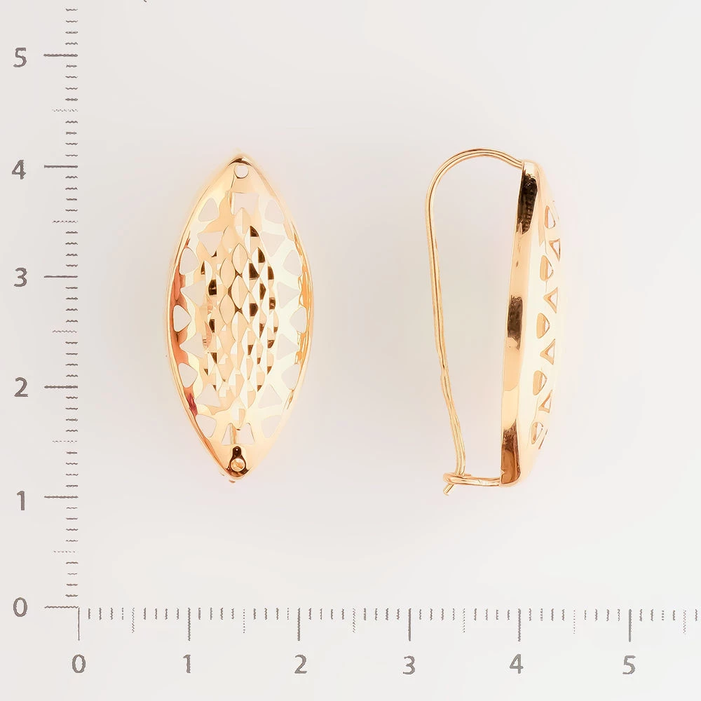 Серьги из красного золота 585 пробы