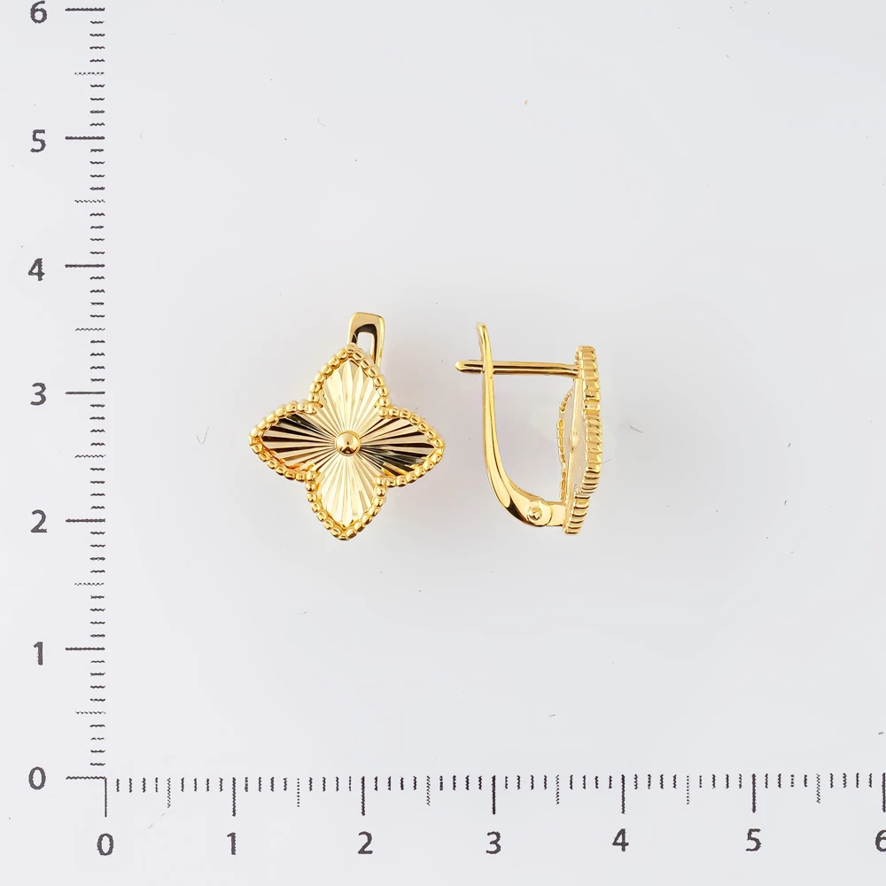 Серьги из желтого золота 585 пробы
