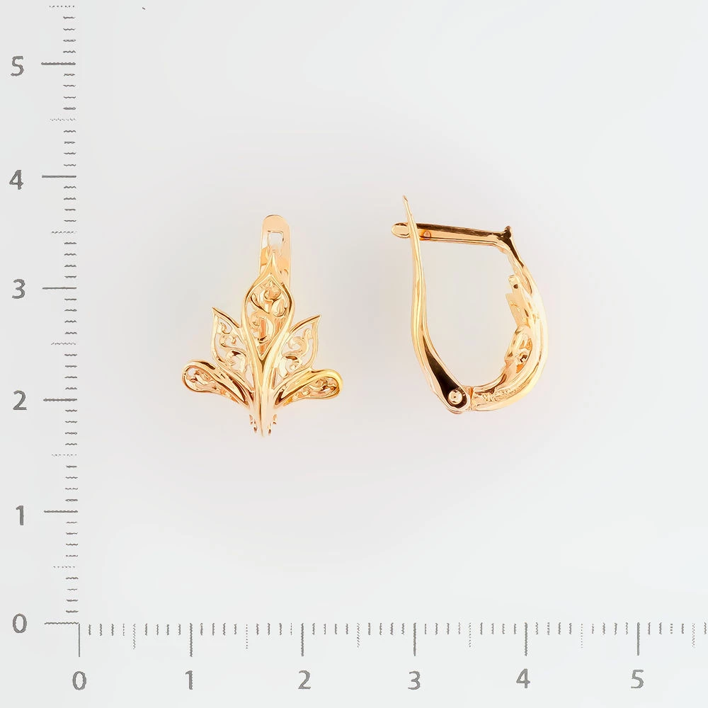 Серьги из красного золота 585 пробы