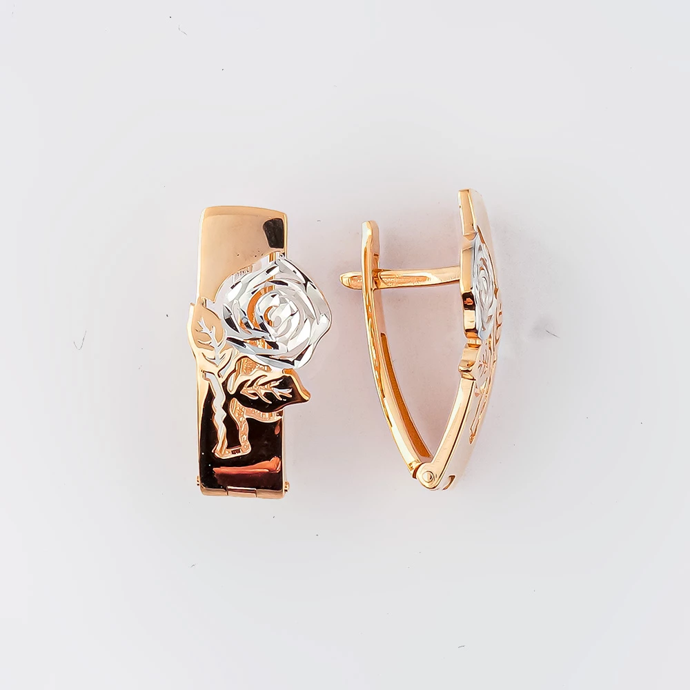 Серьги из красного золота 585 пробы