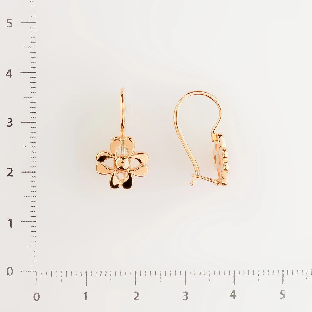 Серьги из красного золота 583 пробы