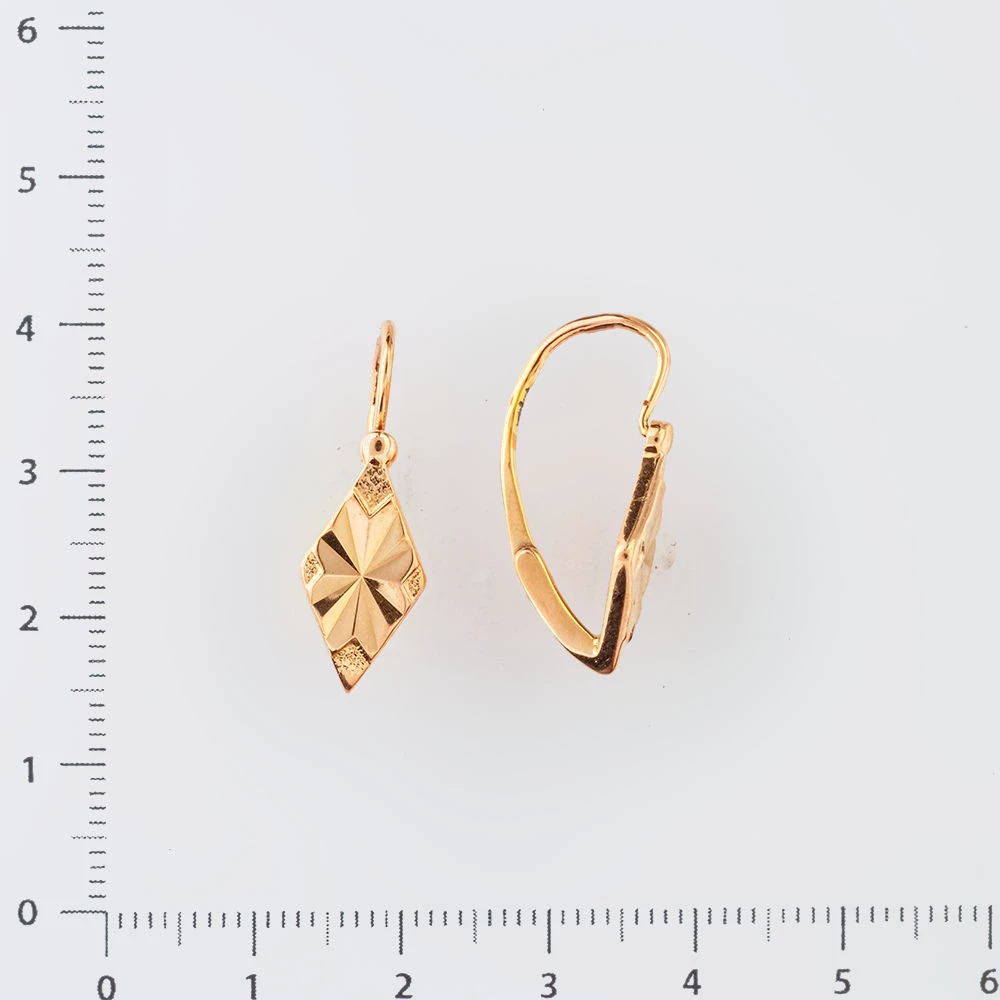 Серьги из красного золота 583 пробы