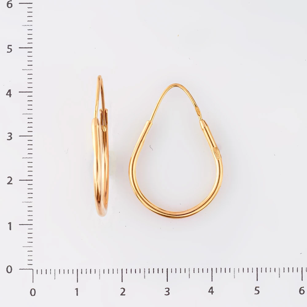Серьги из красного золота 585 пробы