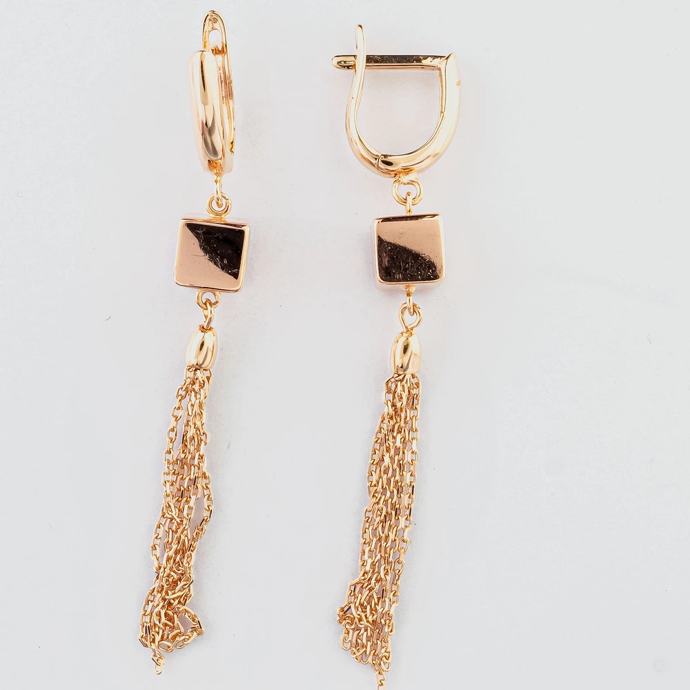 Серьги из красного золота 585 пробы