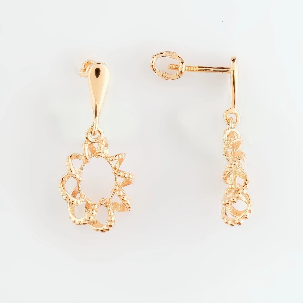 Серьги из красного золота 585 пробы