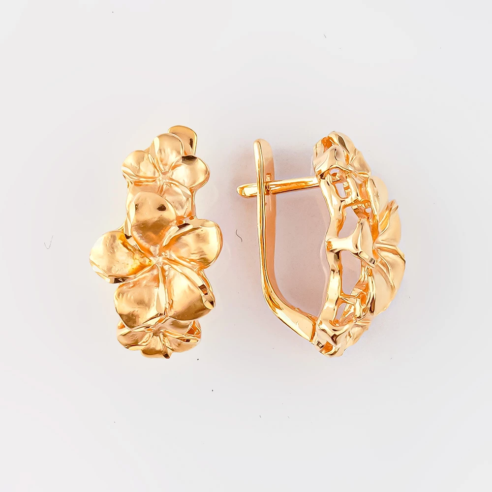 Серьги из красного золота 585 пробы