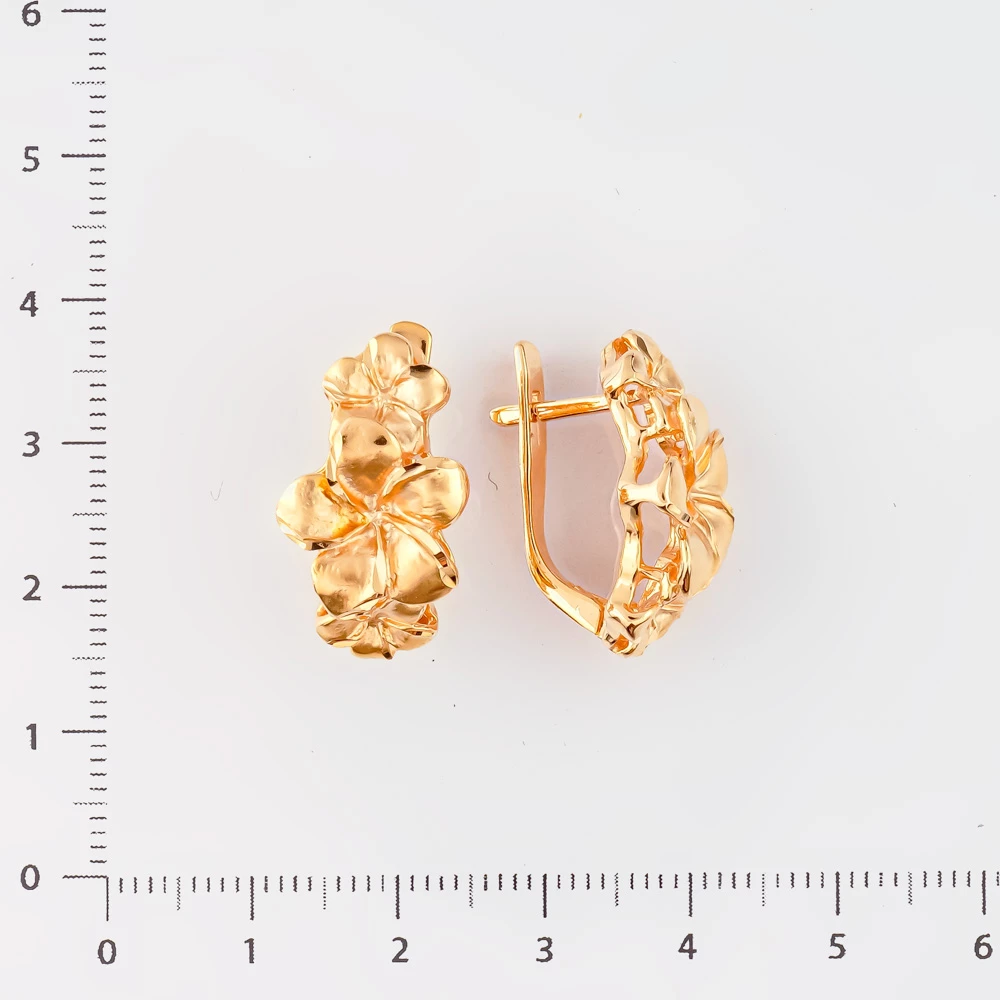 Серьги из красного золота 585 пробы