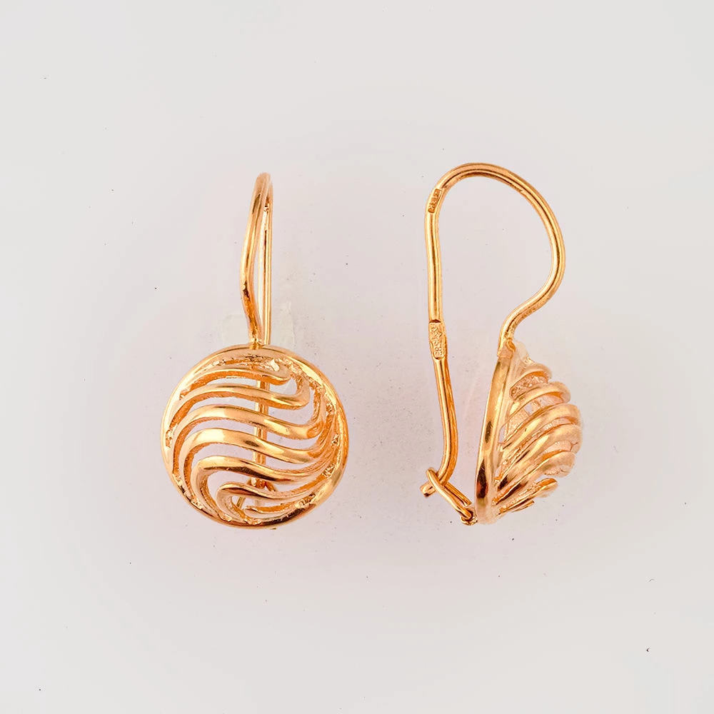 Серьги из красного золота 583 пробы