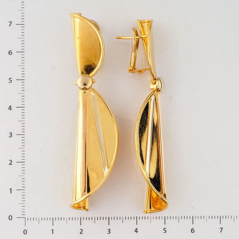 Серьги из желтого золота 750 пробы