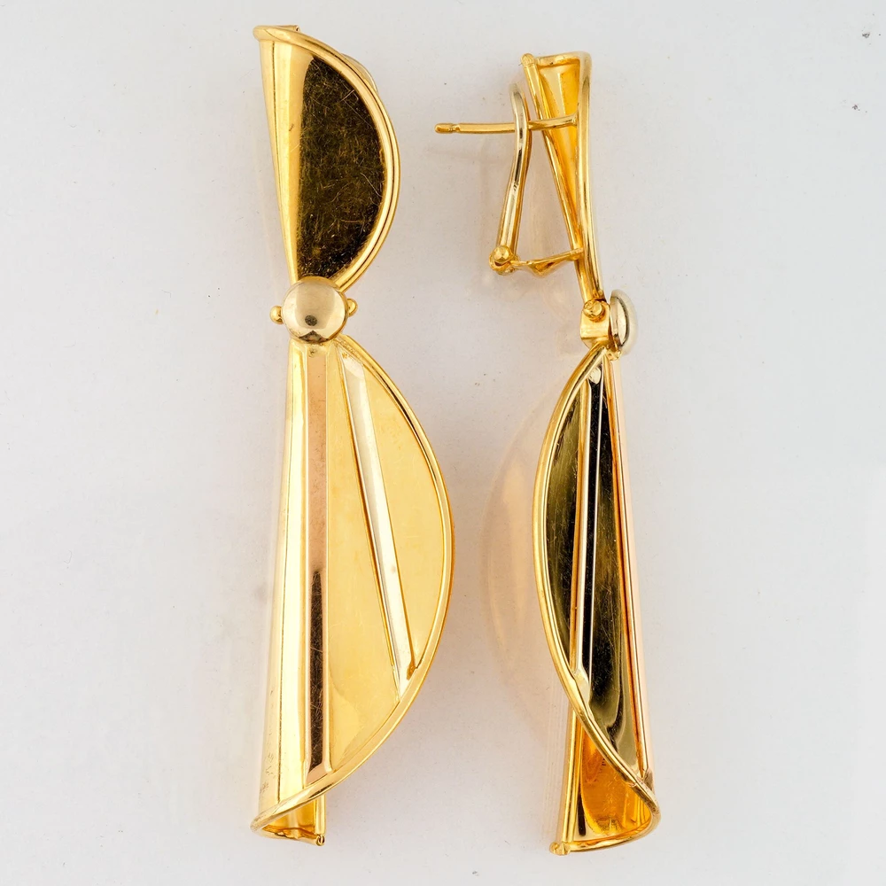 Серьги из желтого золота 750 пробы