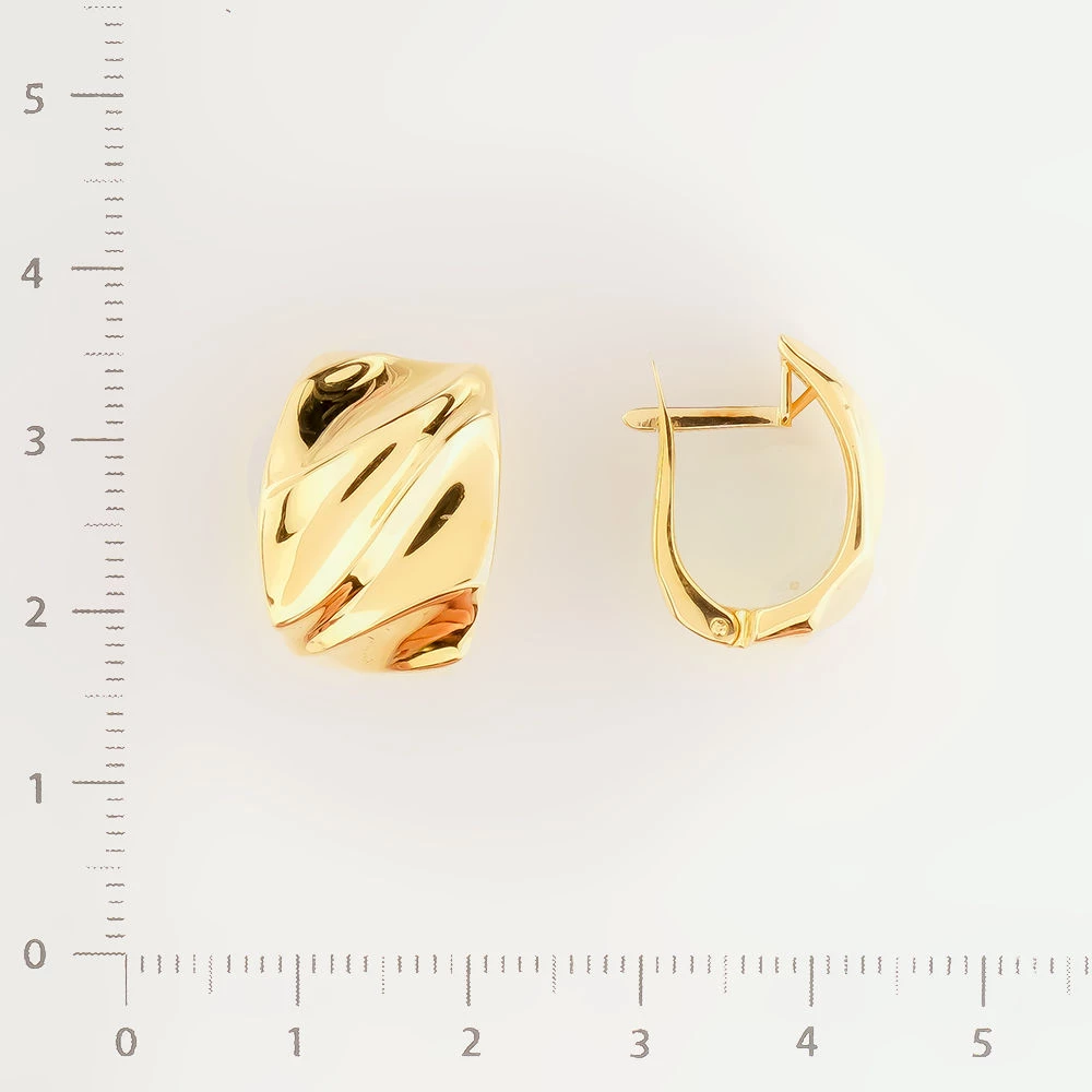 Серьги из желтого золота 585 пробы