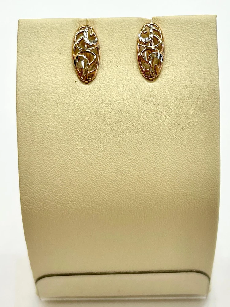 Серьги из красного золота 585 пробы