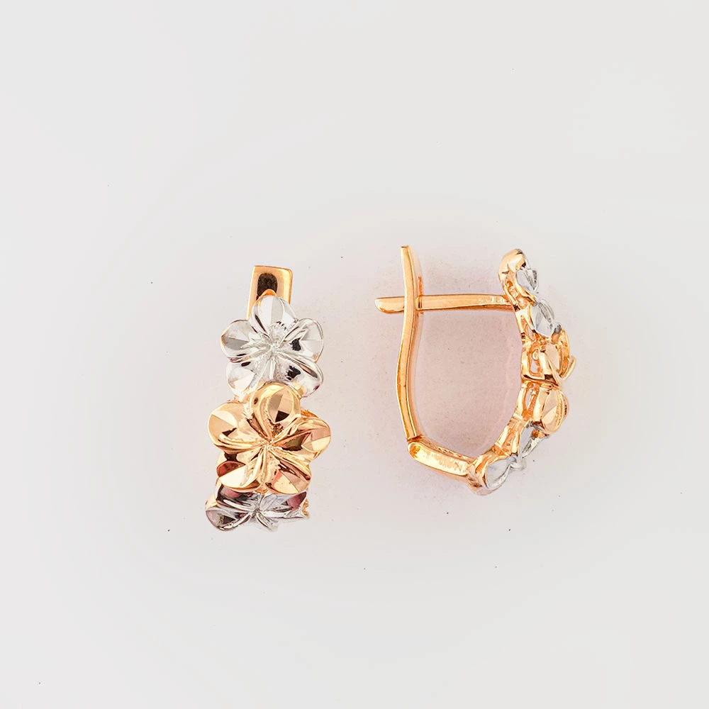 Серьги из красного золота 585 пробы