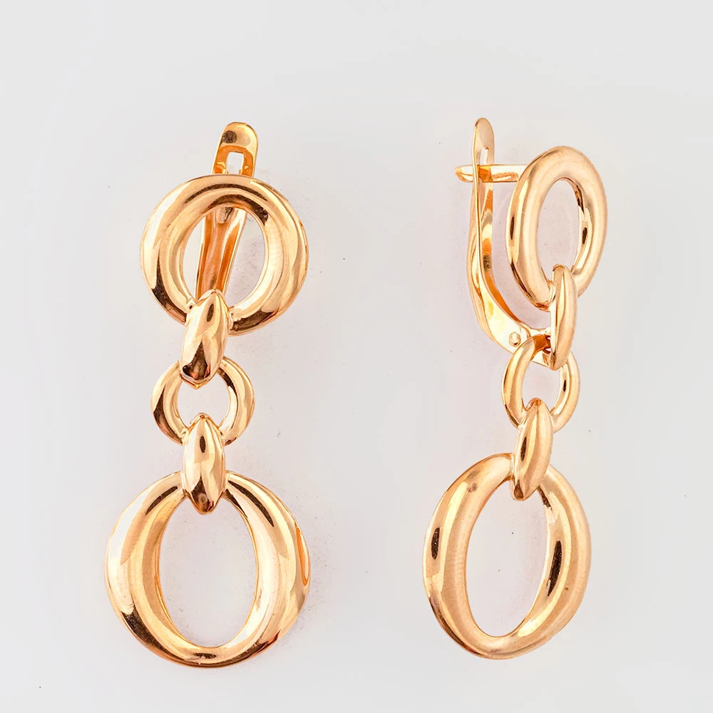 Серьги из красного золота 585 пробы