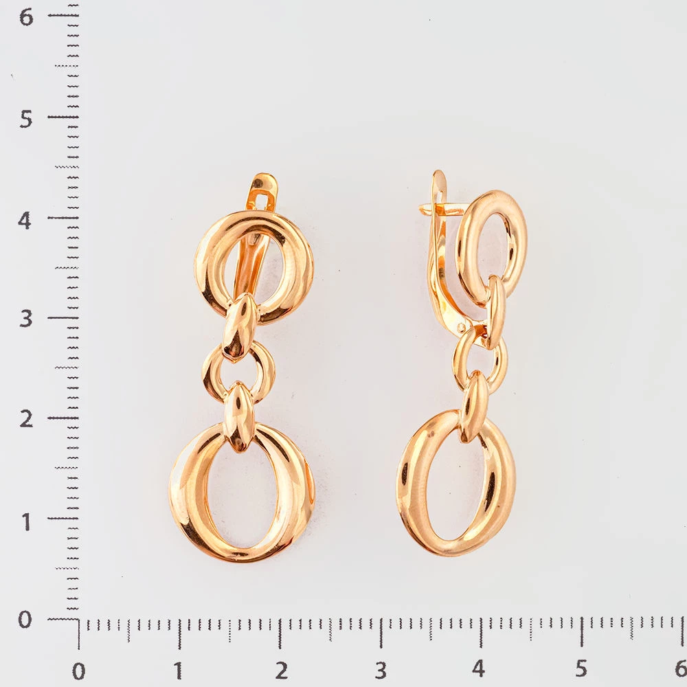 Серьги из красного золота 585 пробы