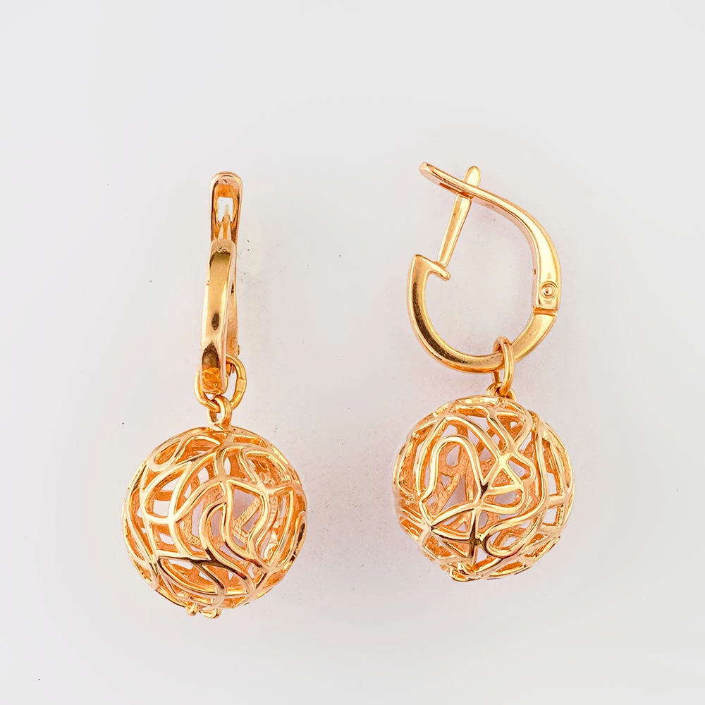 Серьги из красного золота 585 пробы