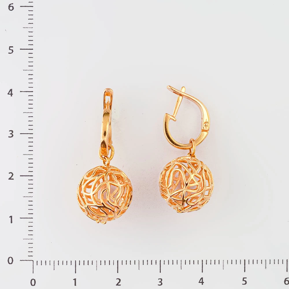 Серьги из красного золота 585 пробы