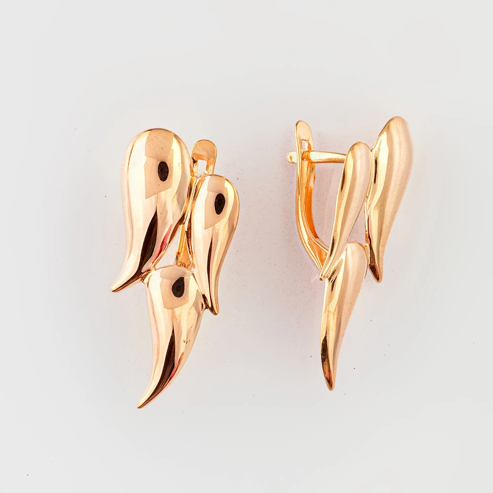 Серьги из красного золота 585 пробы