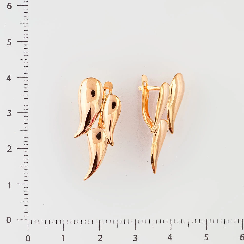 Серьги из красного золота 585 пробы