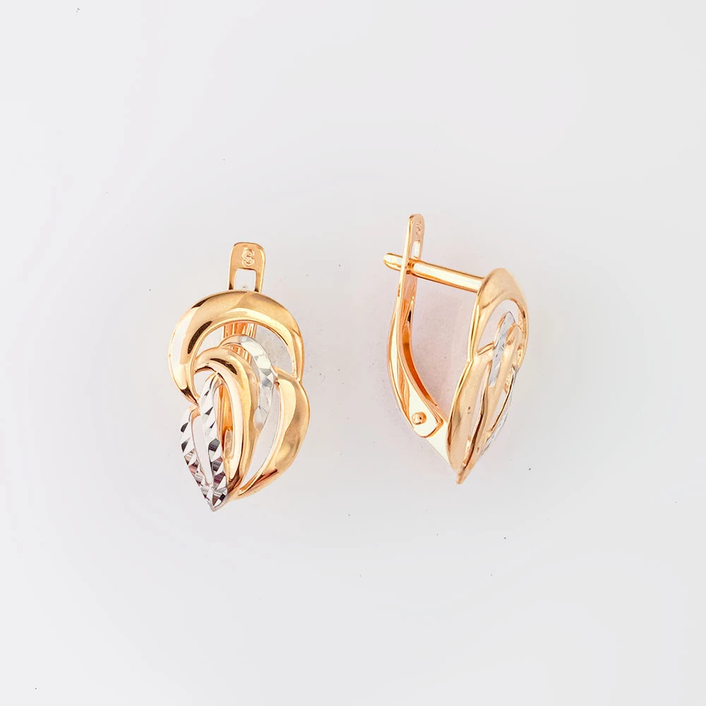 Серьги из красного золота 585 пробы