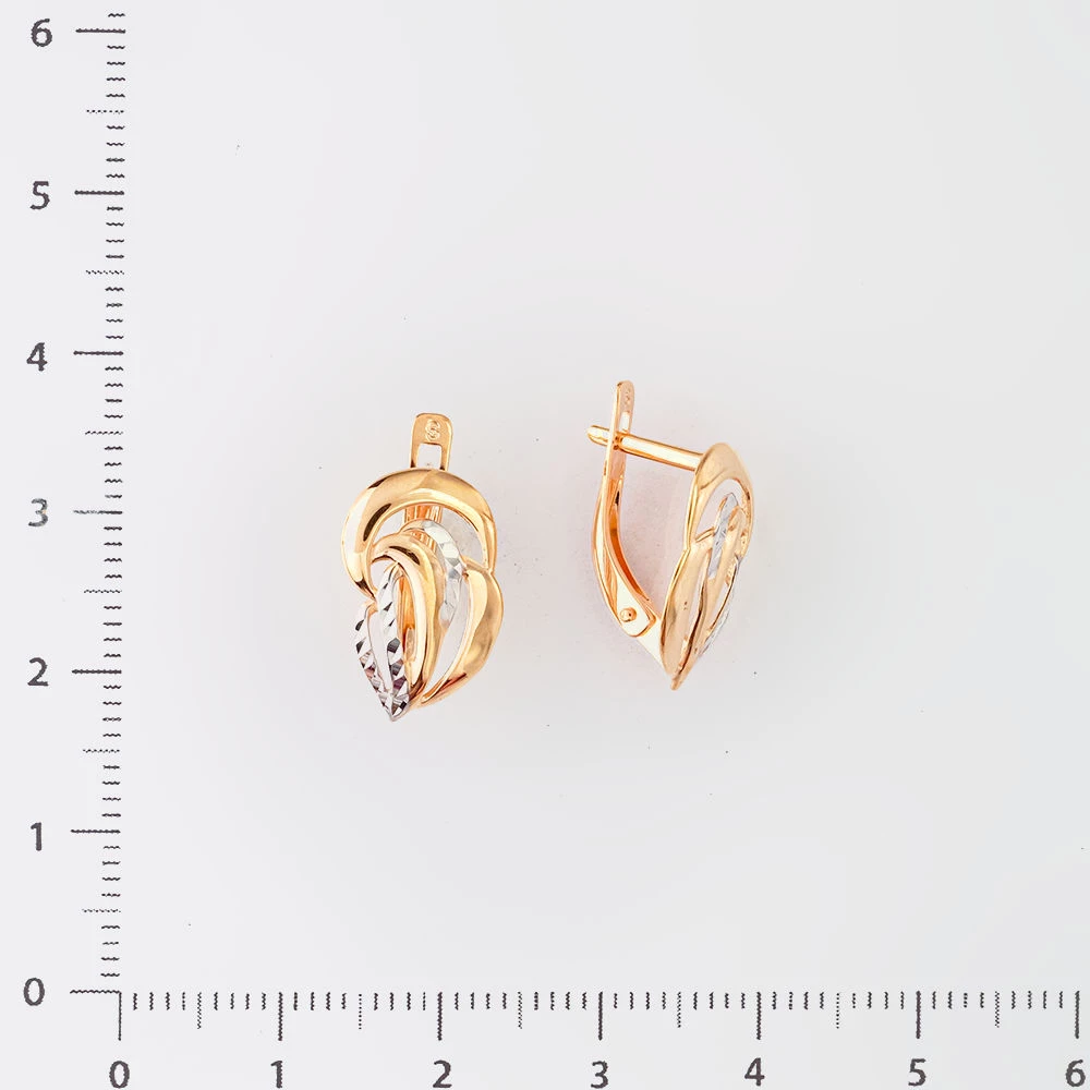 Серьги из красного золота 585 пробы