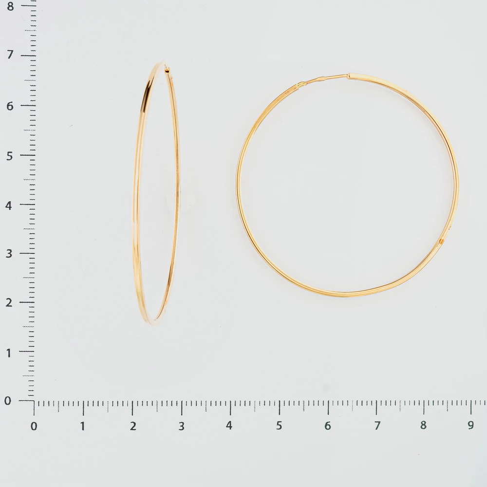 Серьги конго из красного золота 585 пробы