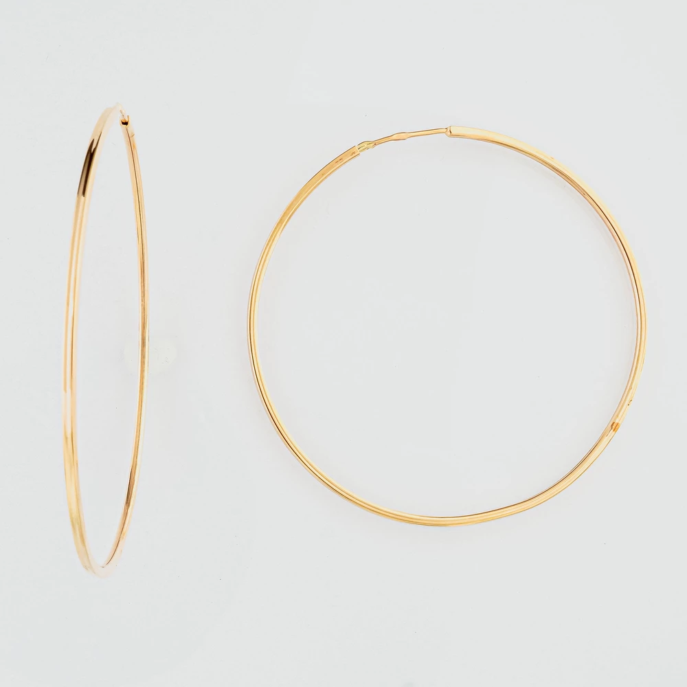 Серьги конго из красного золота 585 пробы