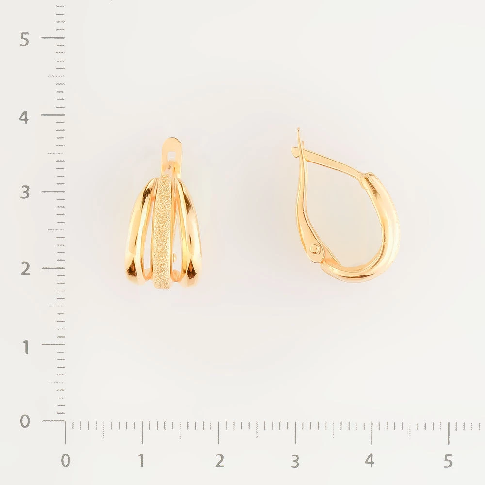 Серьги из красного золота 585 пробы