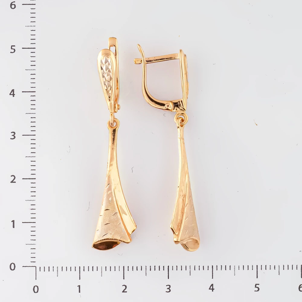 Серьги из красного золота 585 пробы