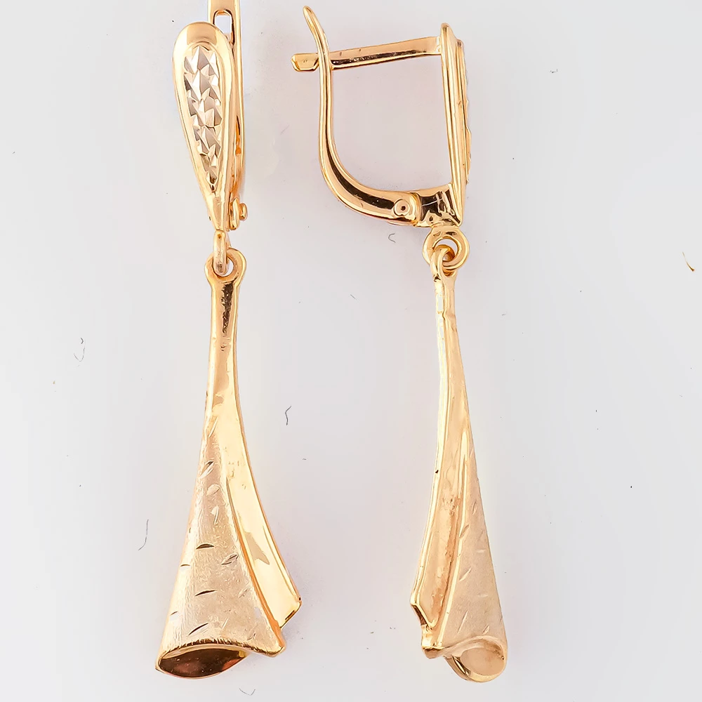 Серьги из красного золота 585 пробы
