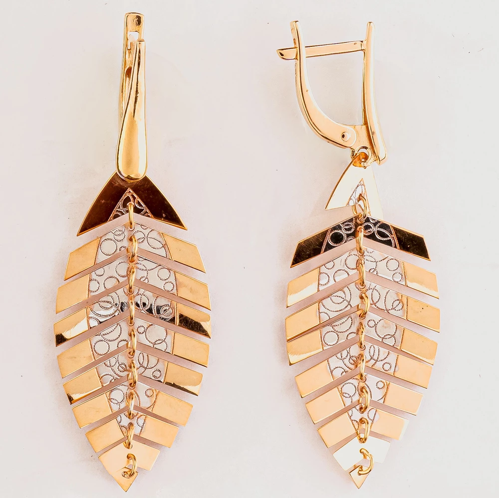 Серьги из красного золота 585 пробы