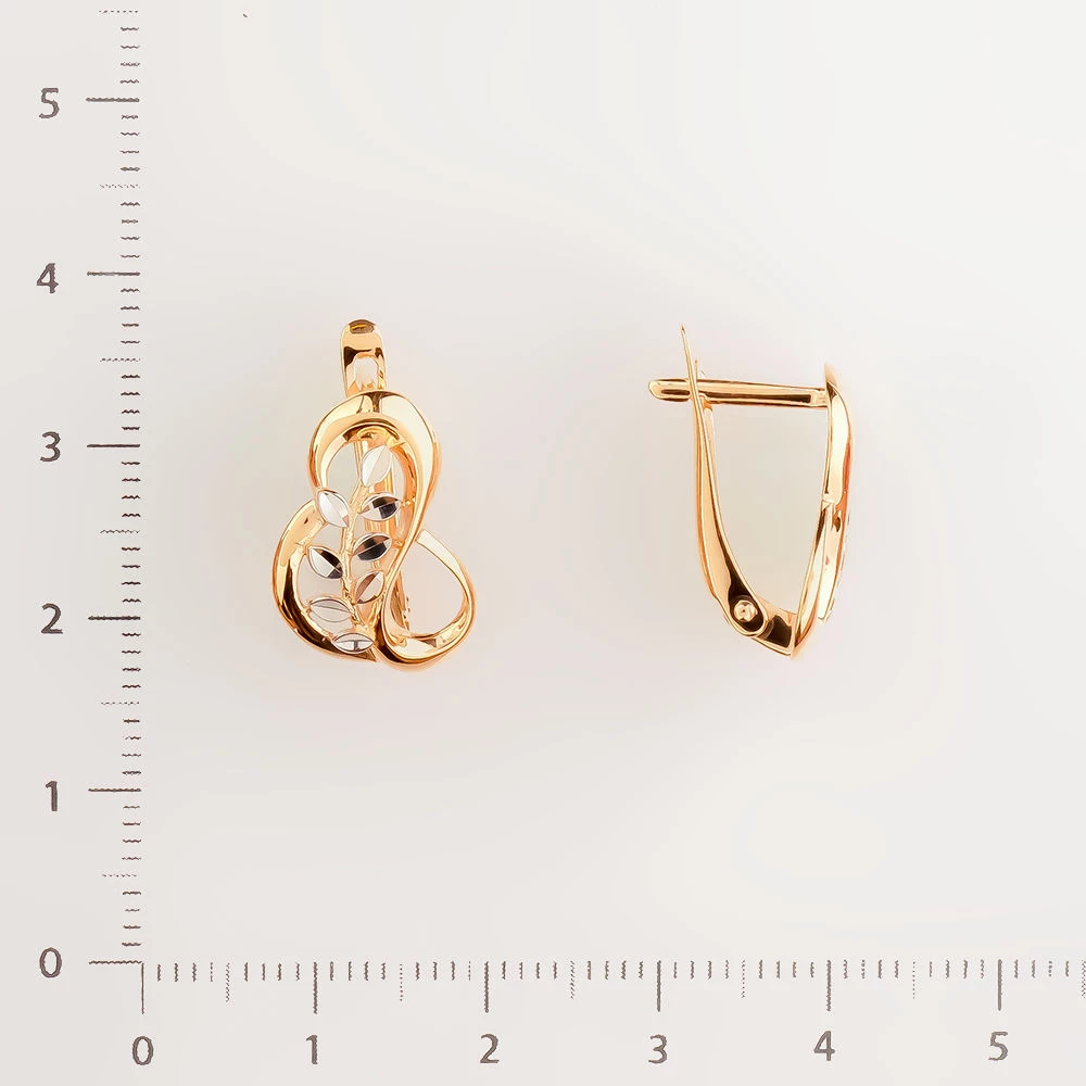 Серьги из красного золота 585 пробы
