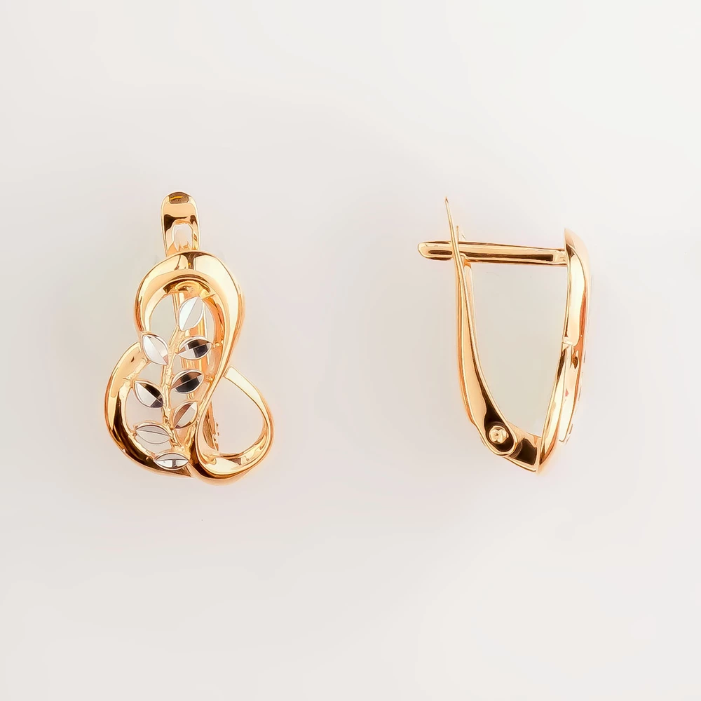 Серьги из красного золота 585 пробы