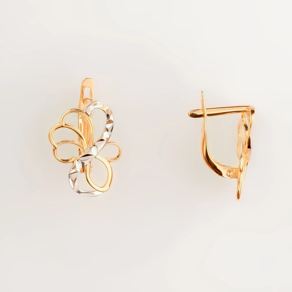 Серьги из красного золота 585 пробы