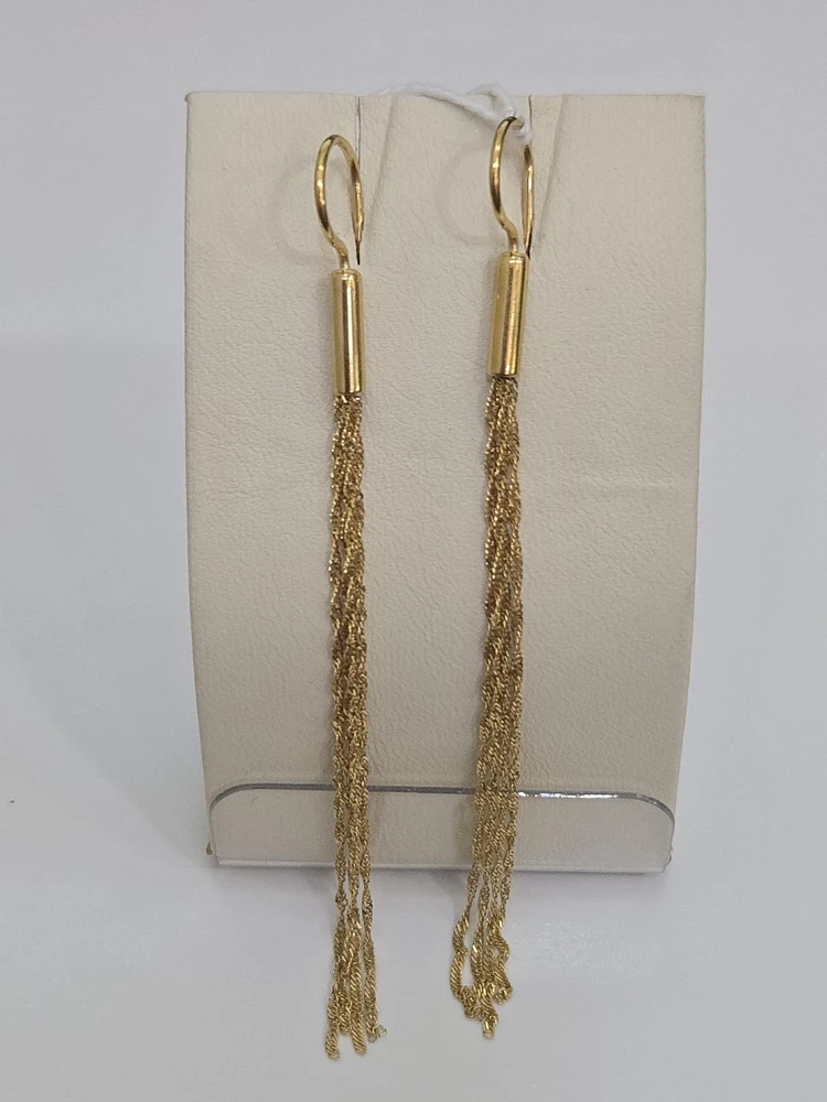 Серьги из желтого золота 750 пробы