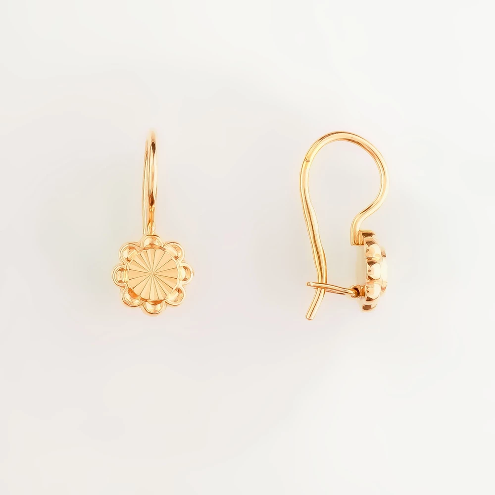 Серьги из красного золота 585 пробы