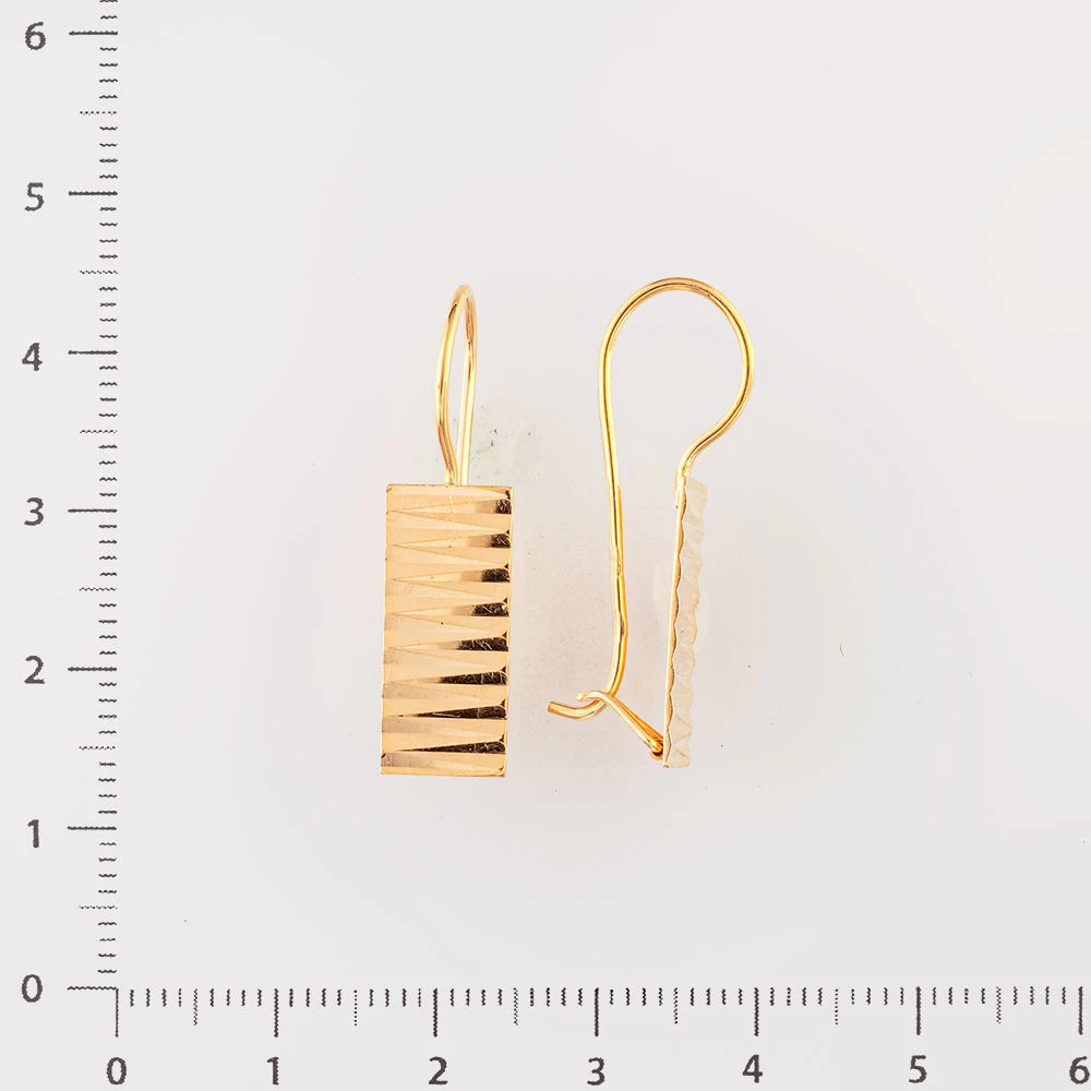 Серьги из красного золота 585 пробы