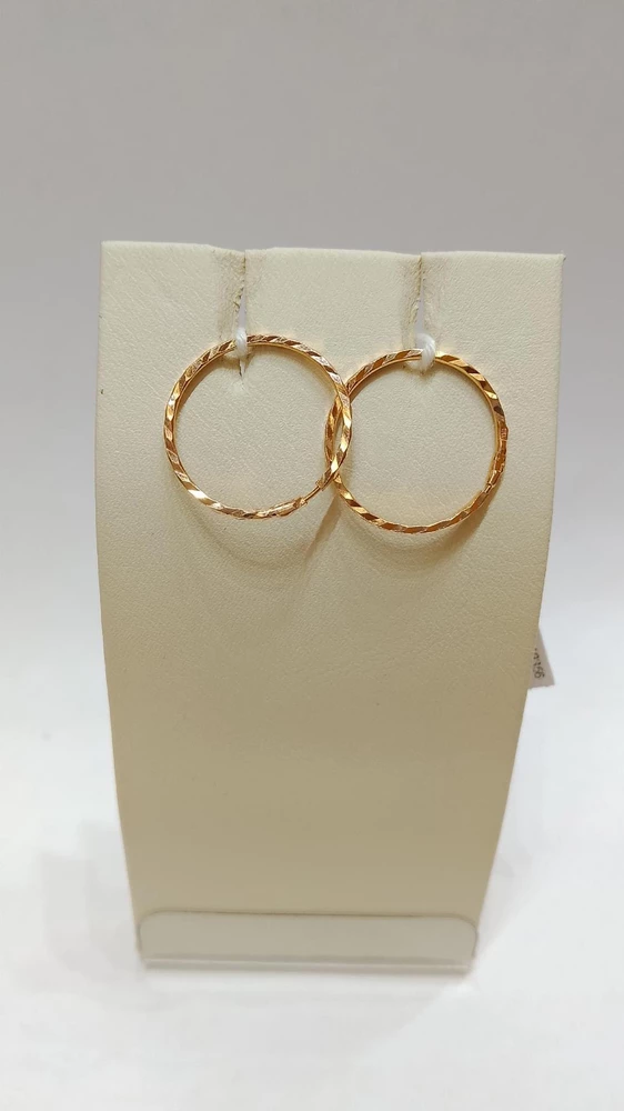 Серьги конго из красного золота 585 пробы