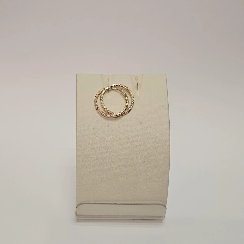 Серьги конго из красного золота 585 пробы