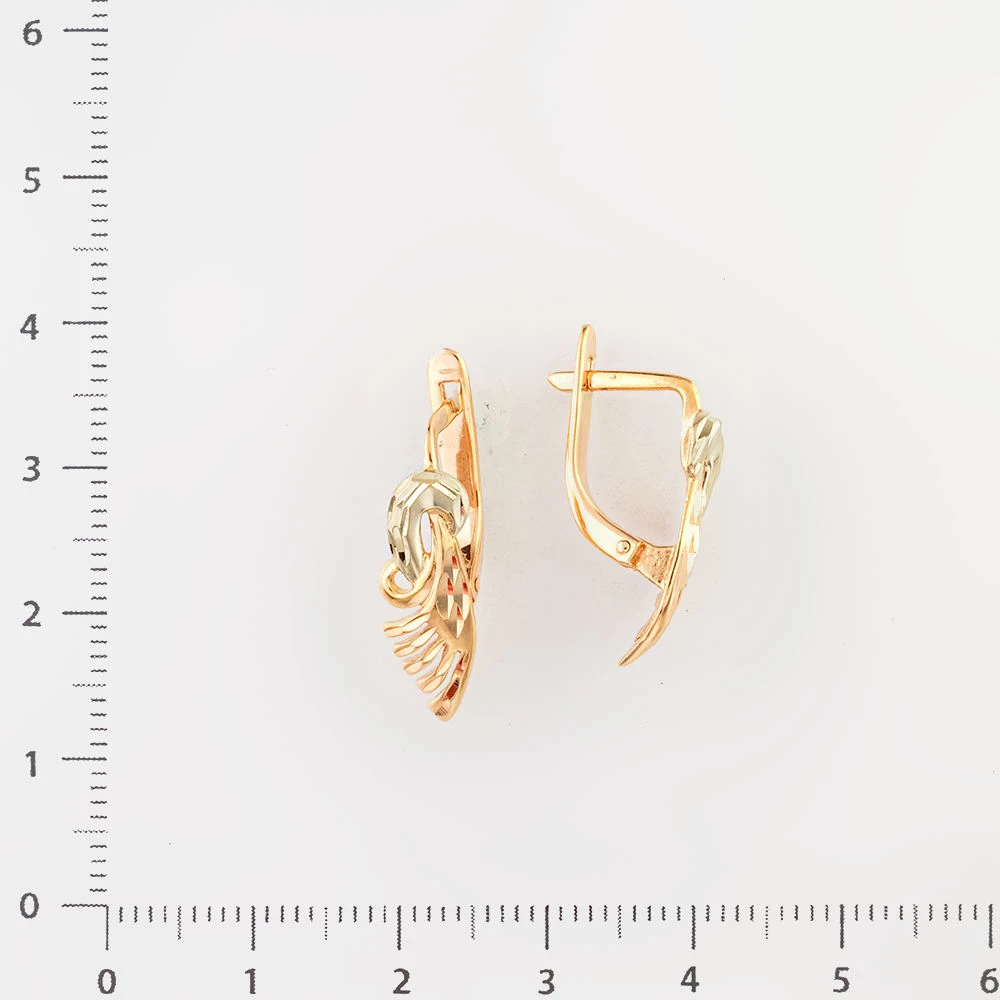 Серьги из красного золота 585 пробы