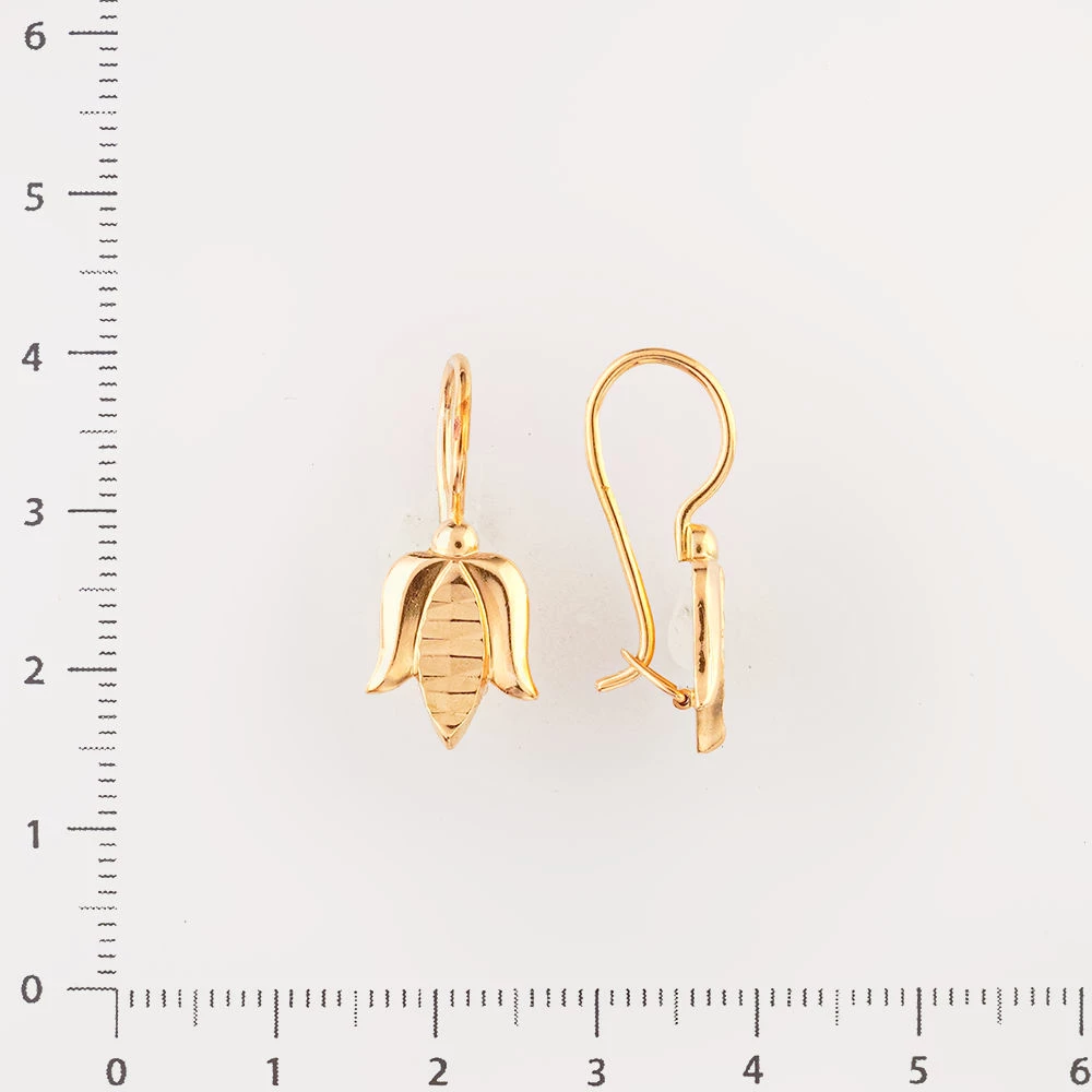 Серьги из красного золота 583 пробы
