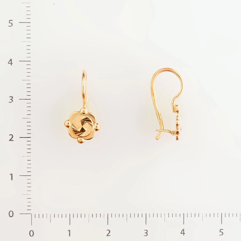 Серьги из красного золота 585 пробы