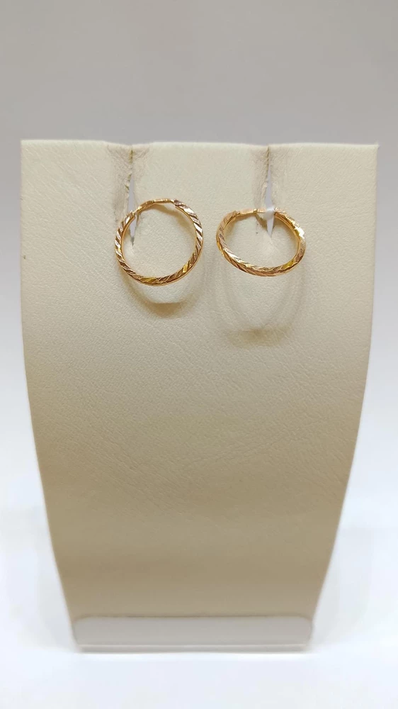 Серьги конго из красного золота 585 пробы