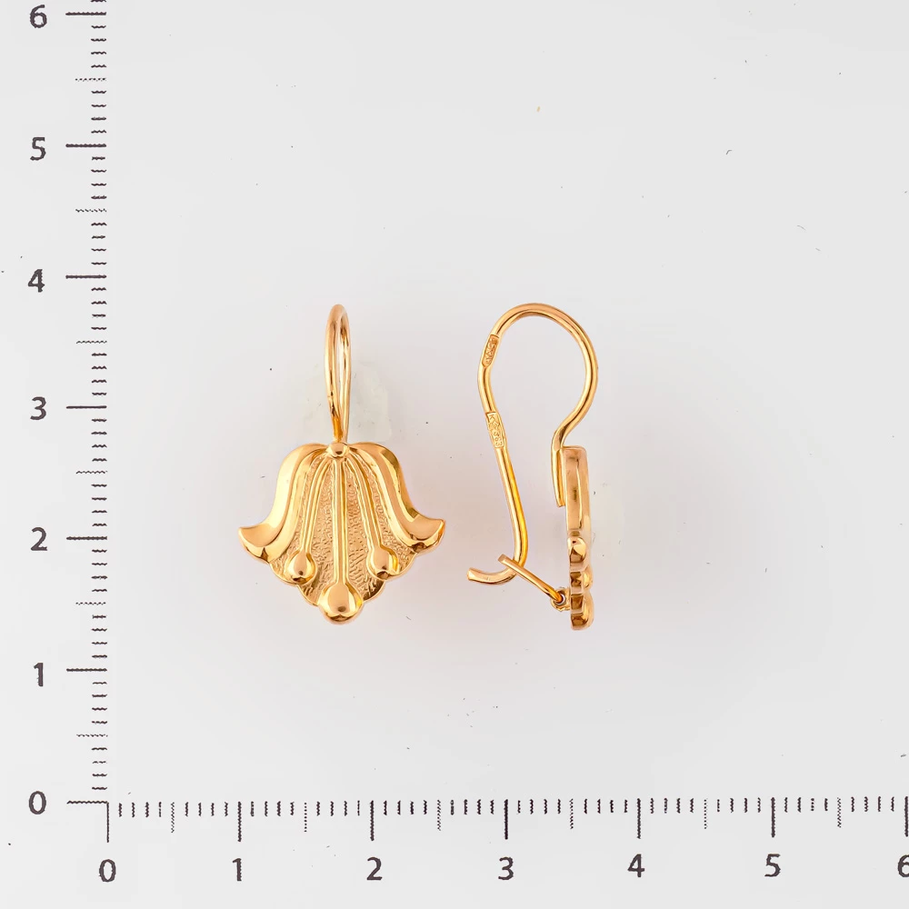 Серьги из красного золота 583 пробы
